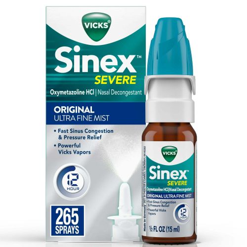 Vicks Sinex Severe Ultra Fine Nasal Mist, Sinus Relief Over-the-Counter Medicine, 265 Sprays Vicks Sinex Severe Ultra Fine Nasal Mist, Sinus Relief Over-the-Counter Medicine, 265 Sprays