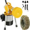VEVOR Drain Cleaner Machine, 66Ft x2/3Inch Electric Drain Auger with 2 Cables for 3/4" to 4" Pipes, Power Spin with Autofeed Function & 6 Cutters, Sew