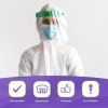 Disposable Coveralls with Hood; Boots; Elastic Wrists; Pack of 5 X-Large White Hazmat Suits Disposable; SMS 60gsm White Paint Coveralls Disposable; Wa