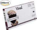 1000 Pack Natural Color Vinal Non Exam Gloves 2 Mil. Large Protective Stretch Powder-Free Industrial Gloves. Disposable Heavy Duty Thermoplastic Glove