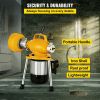 VEVOR Drain Cleaner Machine, 66Ft x2/3Inch Electric Drain Auger with 2 Cables for 3/4" to 4" Pipes, Power Spin with Autofeed Function & 6 Cutters, Sew