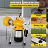 VEVOR Drain Cleaner Machine, 66Ft x2/3Inch Electric Drain Auger with 2 Cables for 3/4" to 4" Pipes, Power Spin with Autofeed Function & 6 Cutters, Sew